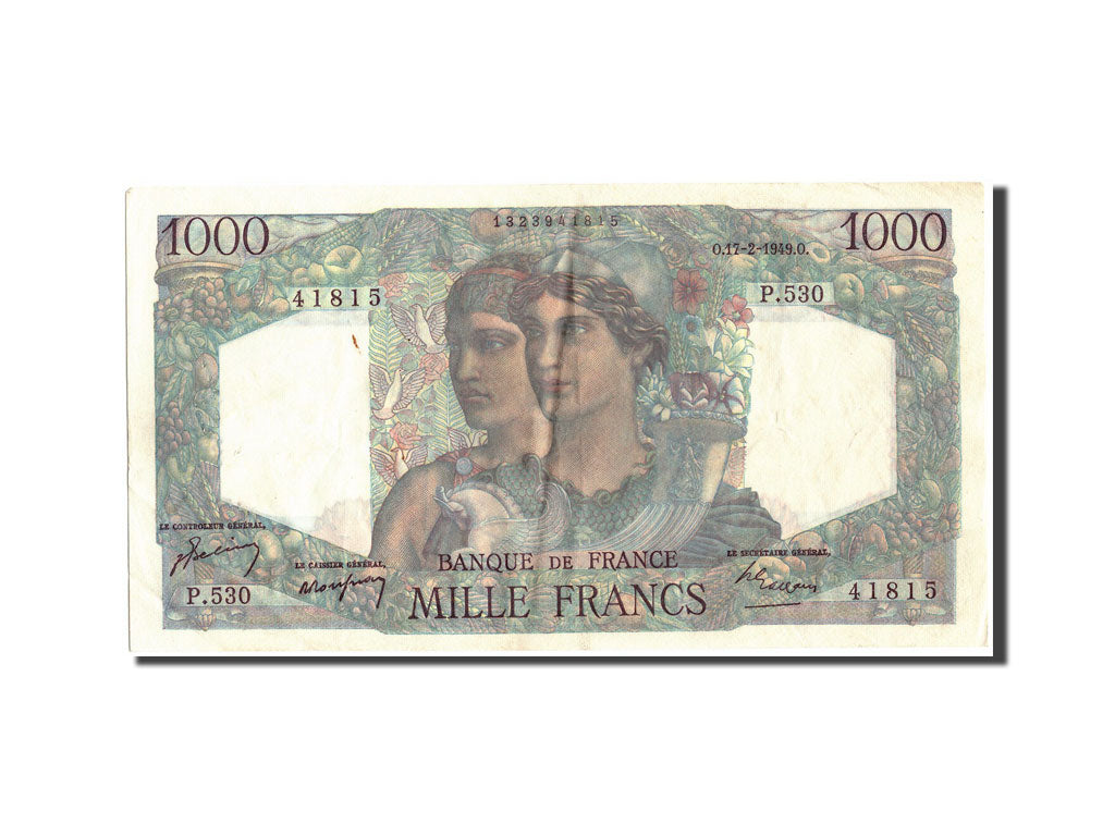Banconote, Francia, 1000 Francs, 1 000 F 1945-1950 ''Minerve et Hercule'', 1949