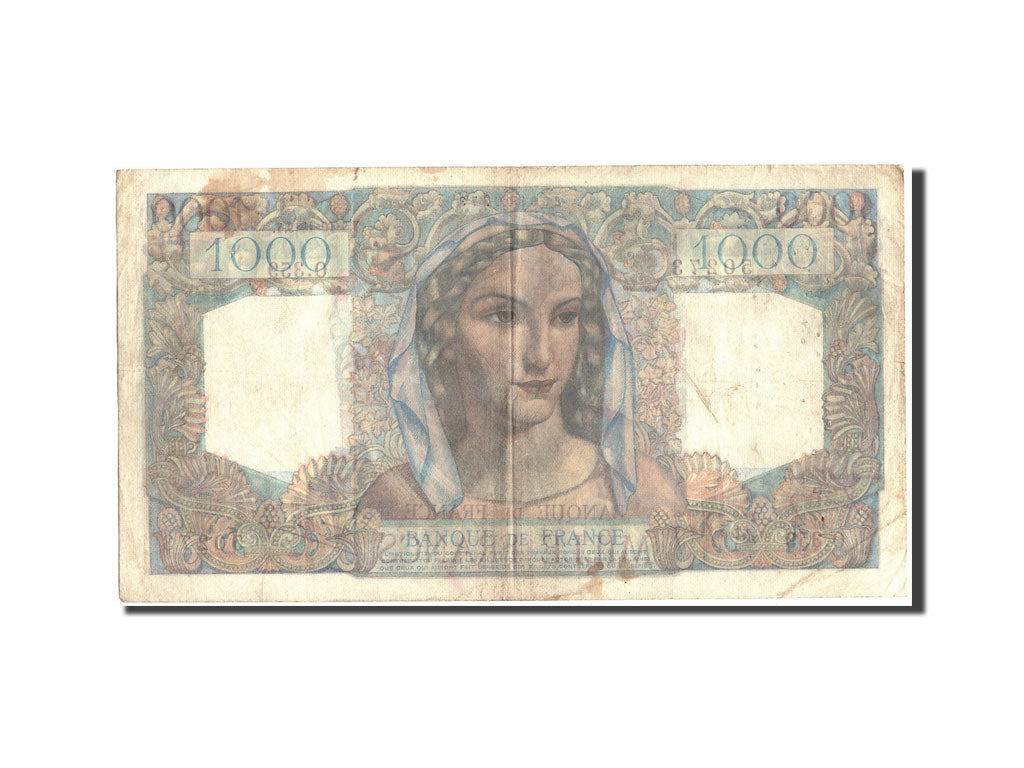 Banknote, France, 1000 Francs, 1 000 F 1945-1950 ''Minerve et Hercule'', 1946
