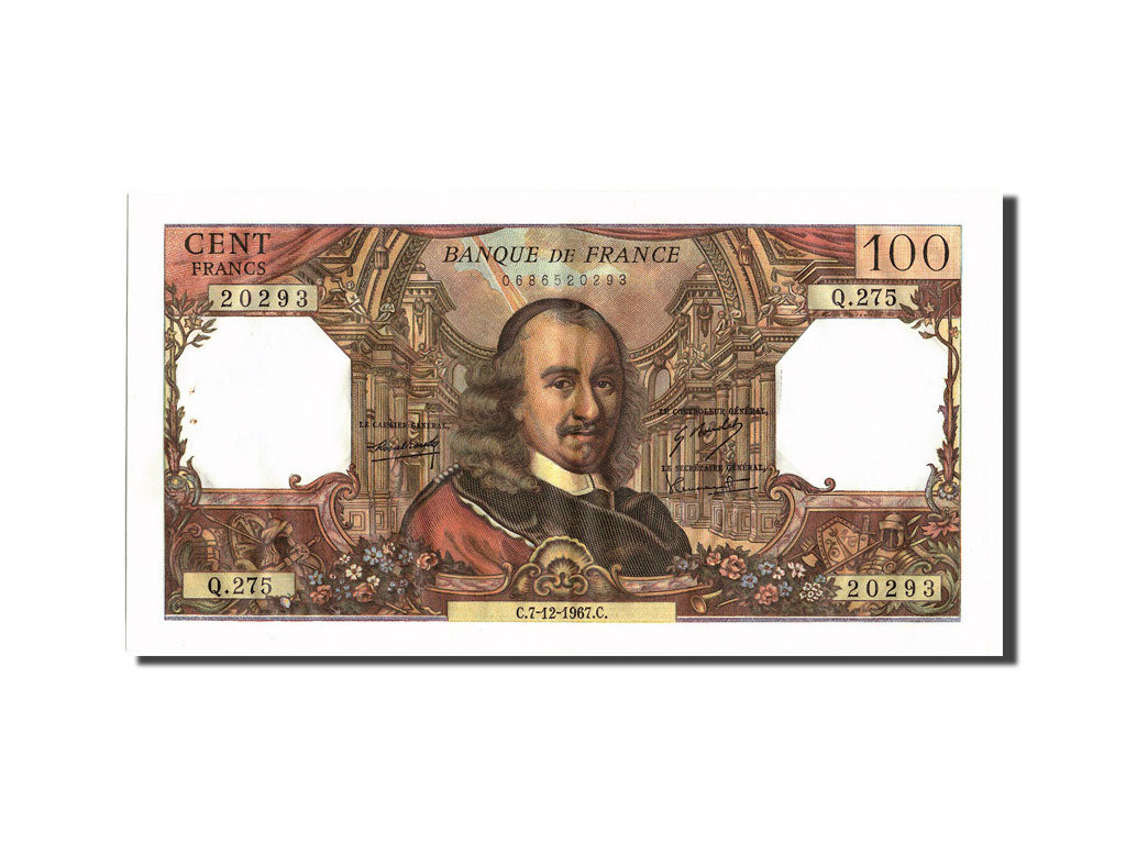 Billet, France, 100 Francs, 100 F 1964-1979 ''Corneille'', 1967, 1967-12-07