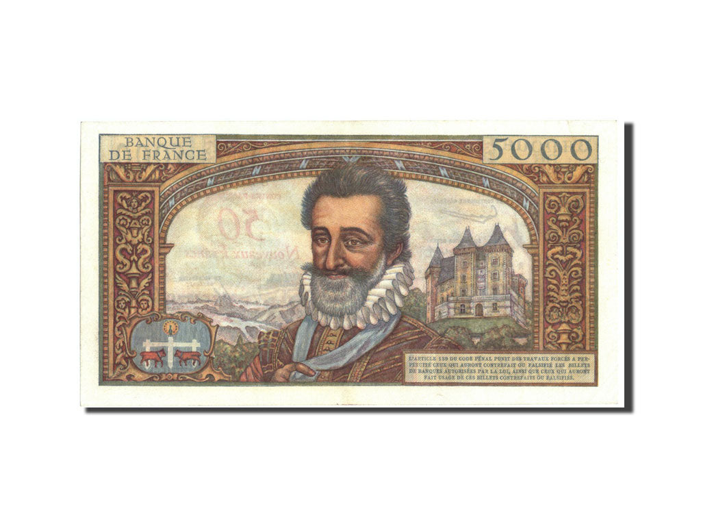 France, 50 Nouveaux Francs on 5000 Francs, Henri IV, 1959-03-05, V.97, EF 40
