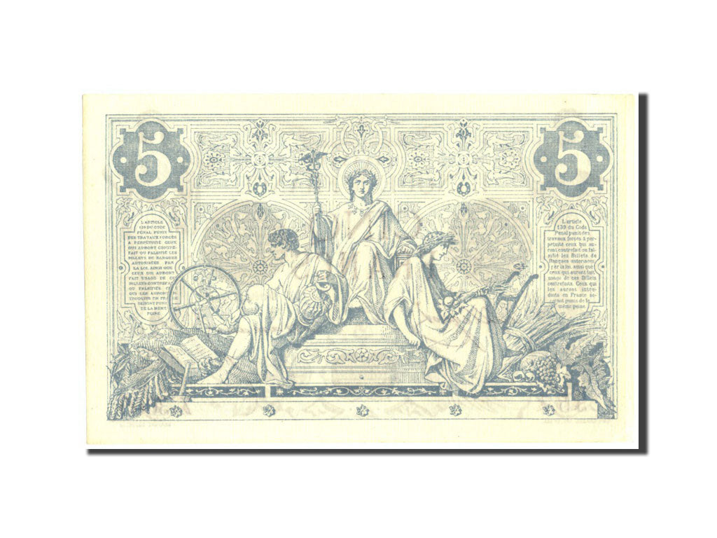 Francia, 5 Francs, Noir, 1873-09-04, Z.3065, UNC 64, PMG