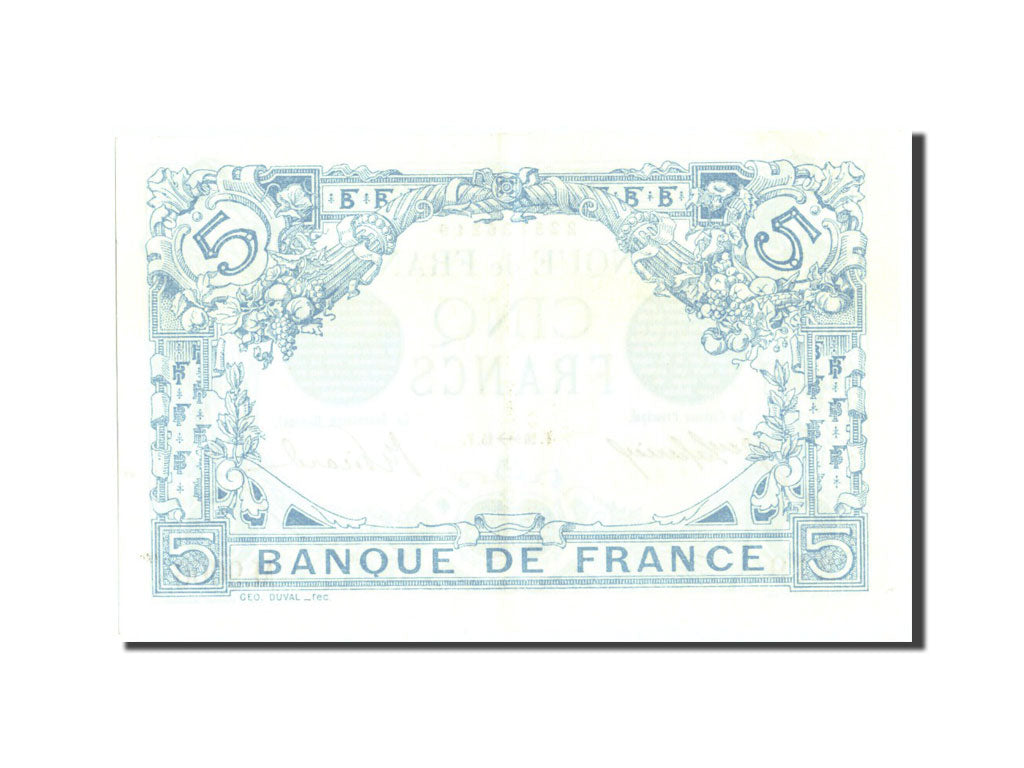 Geldschein, Frankreich, 5 Francs, 5 F 1912-1917 ''Bleu'', 1915, 1915-11-26