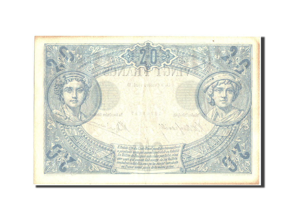 Frankreich, 20 Francs, Noir, 1904-10-05, S.830, SS+