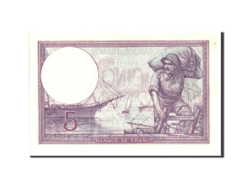 Banknote, France, 5 Francs, 5 F 1917-1940 ''Violet'', 1918, 1918-03-11, UNC(63)