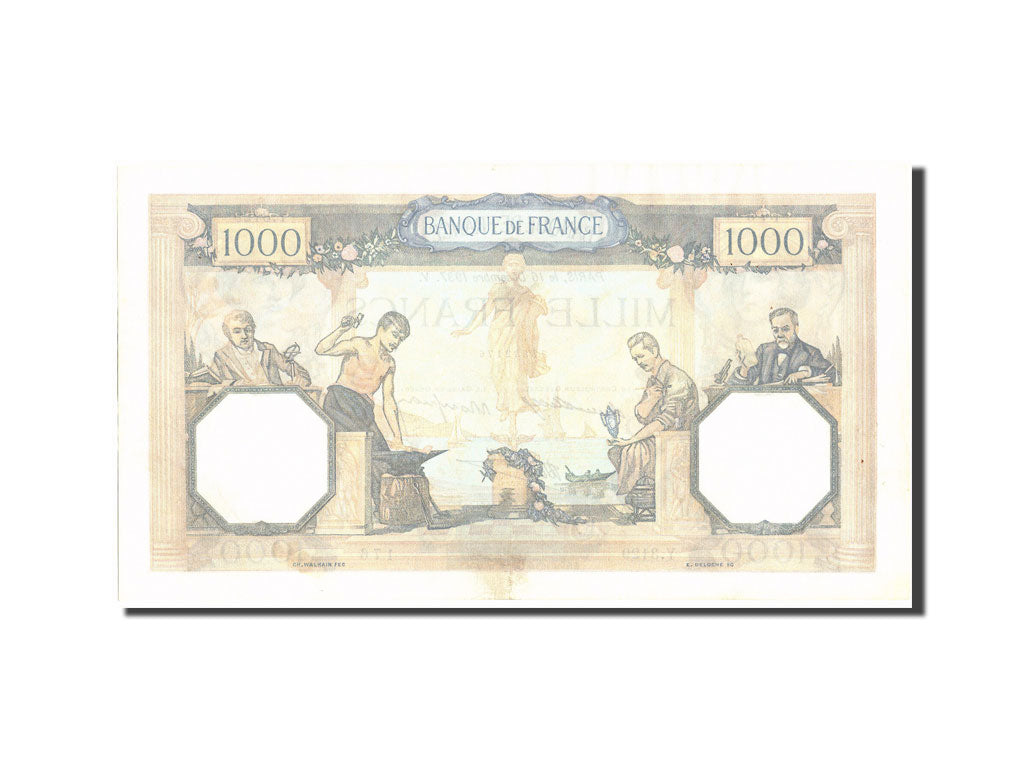 Banconote, Francia, 1000 Francs, 1 000 F 1927-1940 ''Cérès et Mercure'', 1937