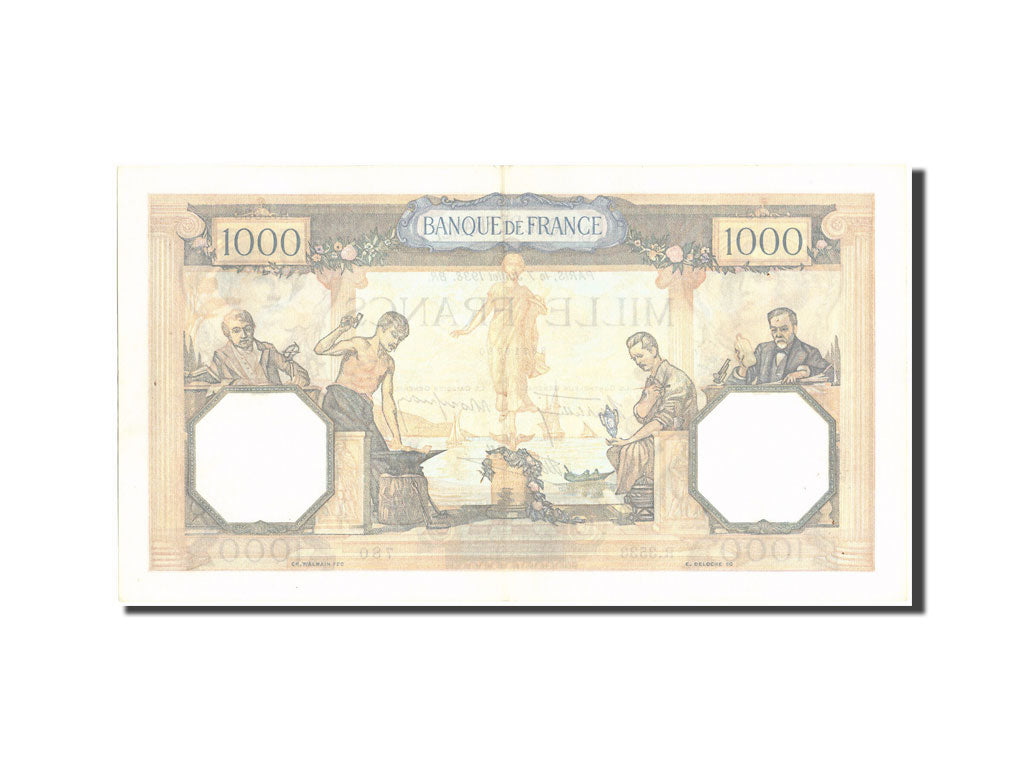 Banconote, Francia, 1000 Francs, 1 000 F 1927-1940 ''Cérès et Mercure'', 1938