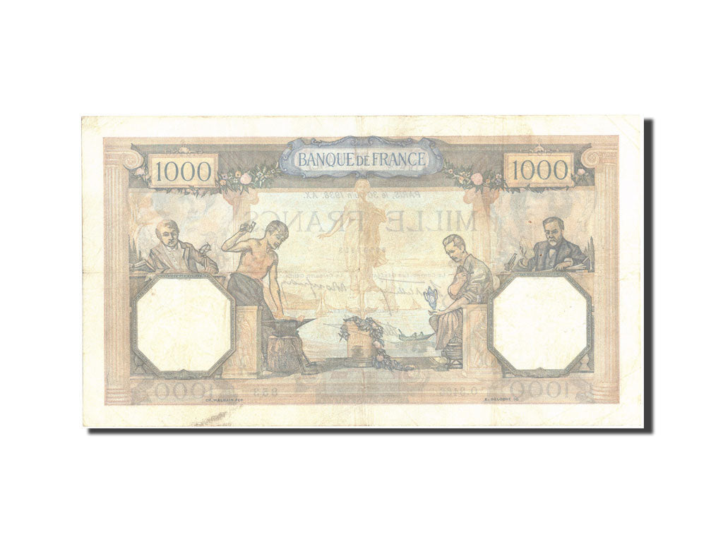 Banconote, Francia, 1000 Francs, 1 000 F 1927-1940 ''Cérès et Mercure'', 1938