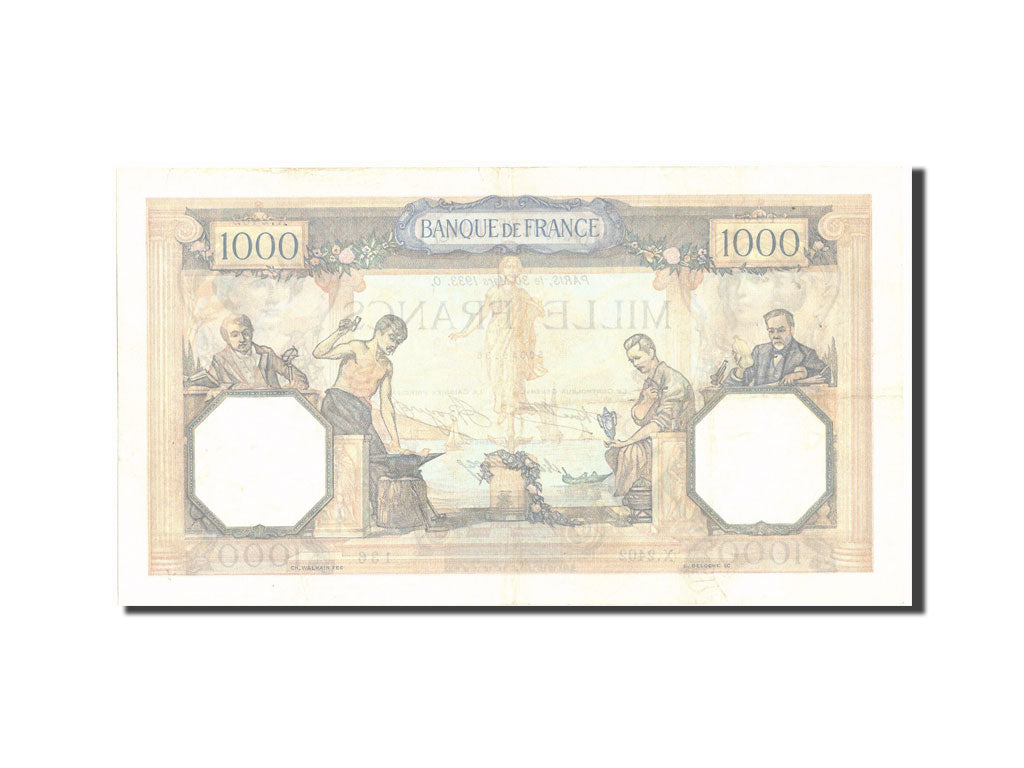 Banconote, Francia, 1000 Francs, 1 000 F 1927-1940 ''Cérès et Mercure'', 1933