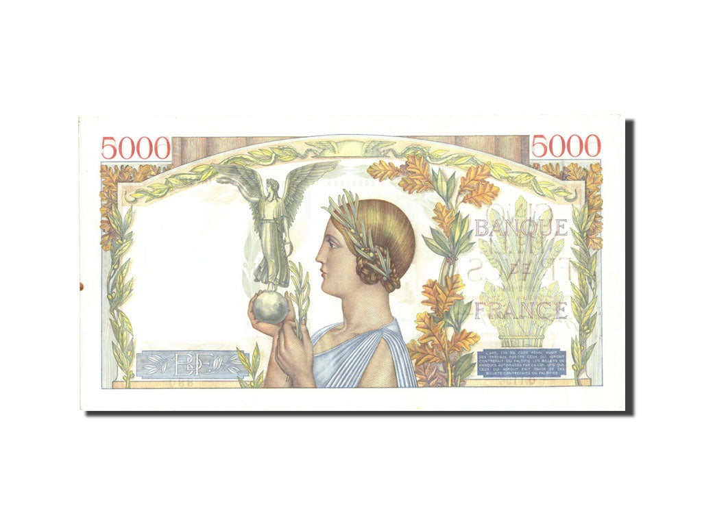 France, 5000 Francs, Victoire, 1943-02-18, Q.1196, UNC(60-62)