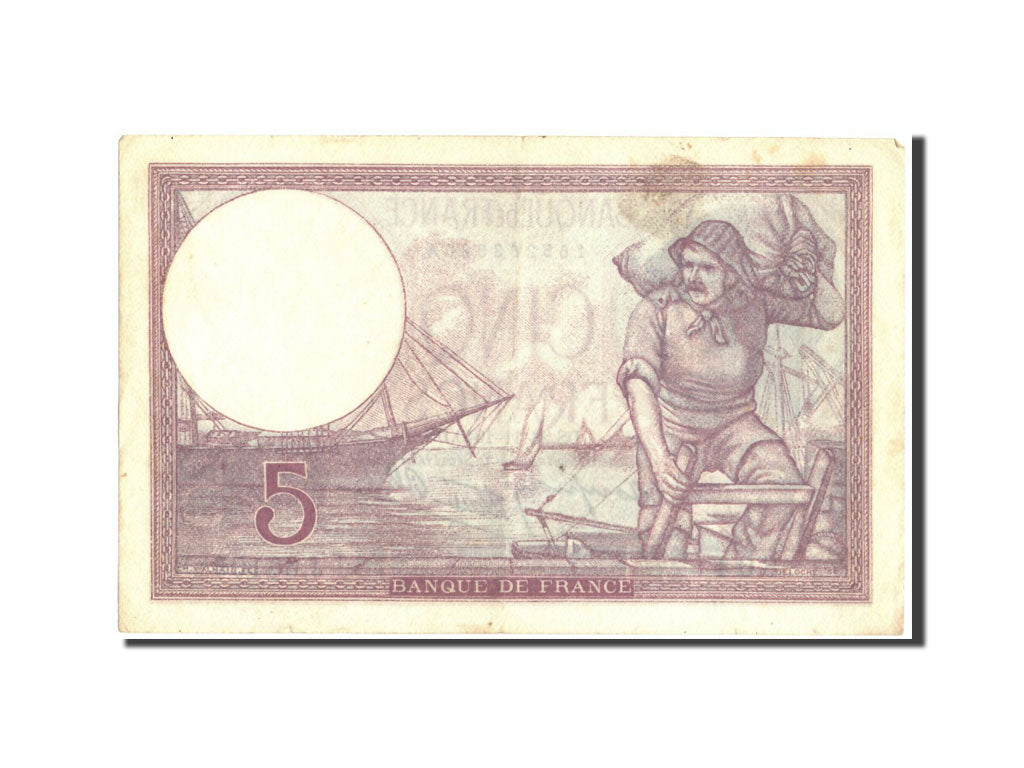 Billet, France, 5 Francs, 5 F 1917-1940 ''Violet'', 1940, 1940-11-28, TTB+