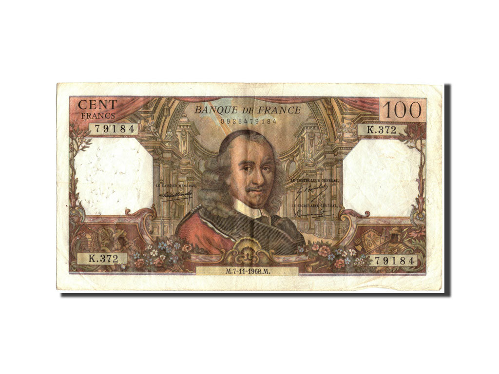 Banknote, France, 100 Francs, 100 F 1964-1979 ''Corneille'', 1968, 1968-11-07