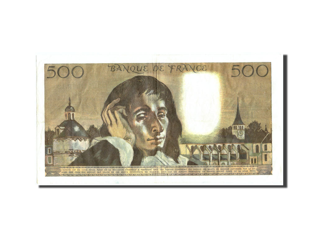 Banknote, France, 500 Francs, 500 F 1968-1993 ''Pascal'', 1969, 1969-01-02