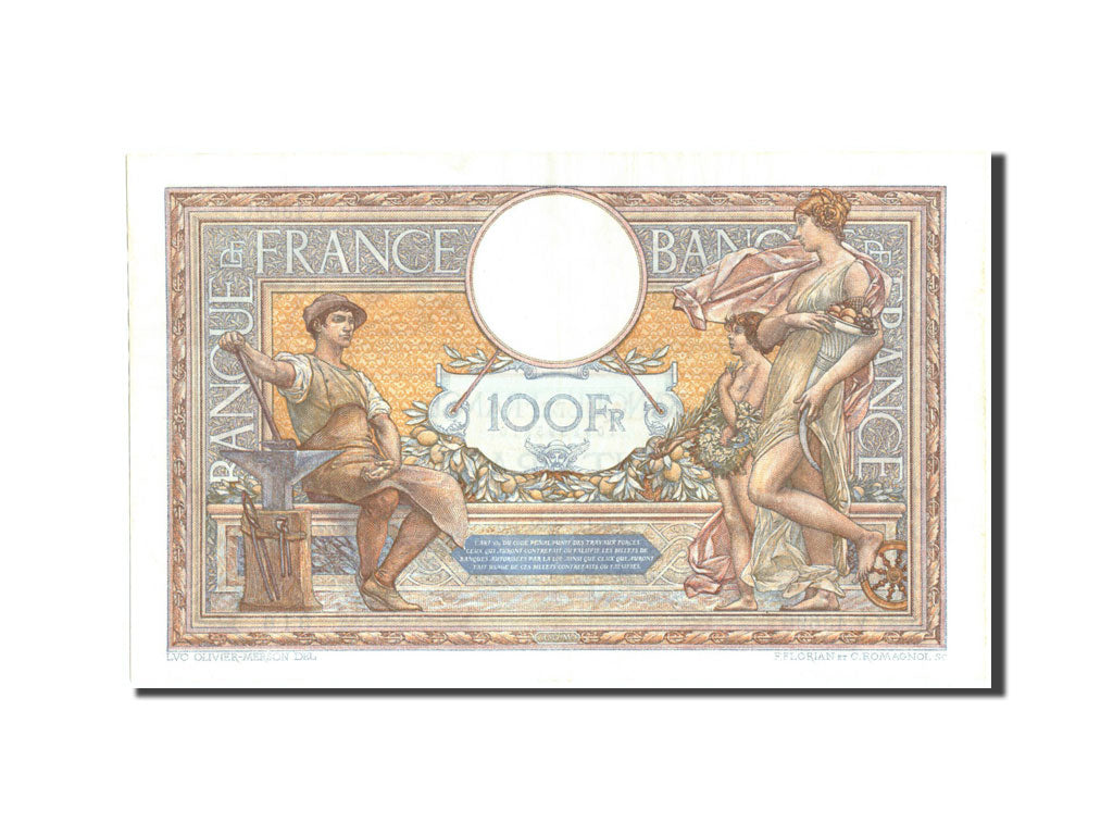 Banknote, France, 100 Francs, 100 F 1908-1939 ''Luc Olivier Merson'', 1934