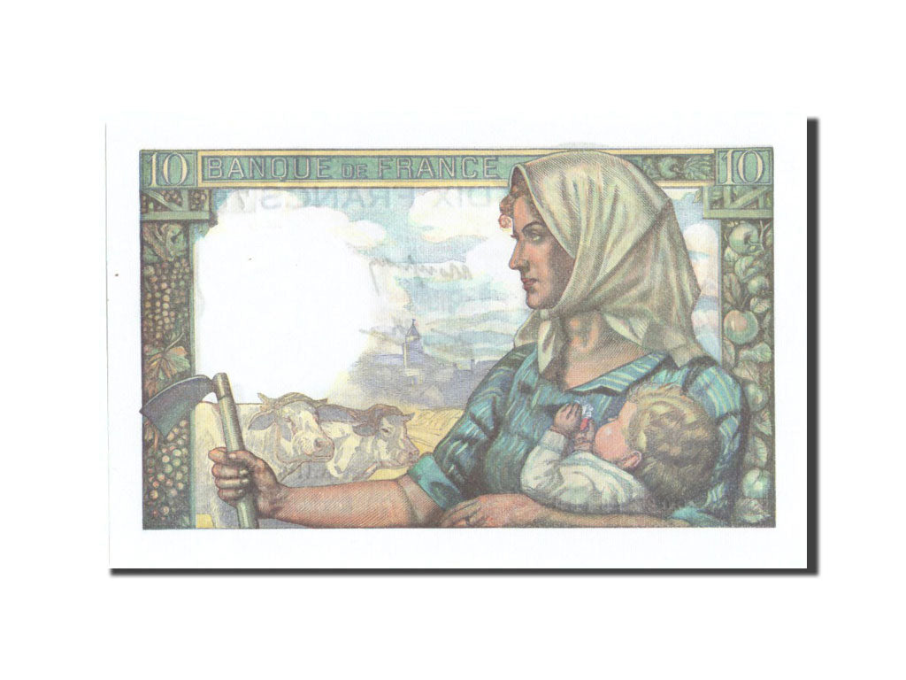 Geldschein, Frankreich, 10 Francs, 10 F 1941-1949 ''Mineur'', 1941, 1941-09-11