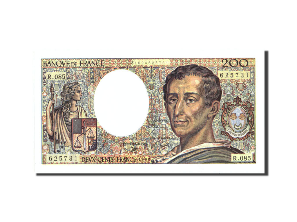 Billet, France, 200 Francs, 200 F 1981-1994 ''Montesquieu'', 1990, 1990, NEUF