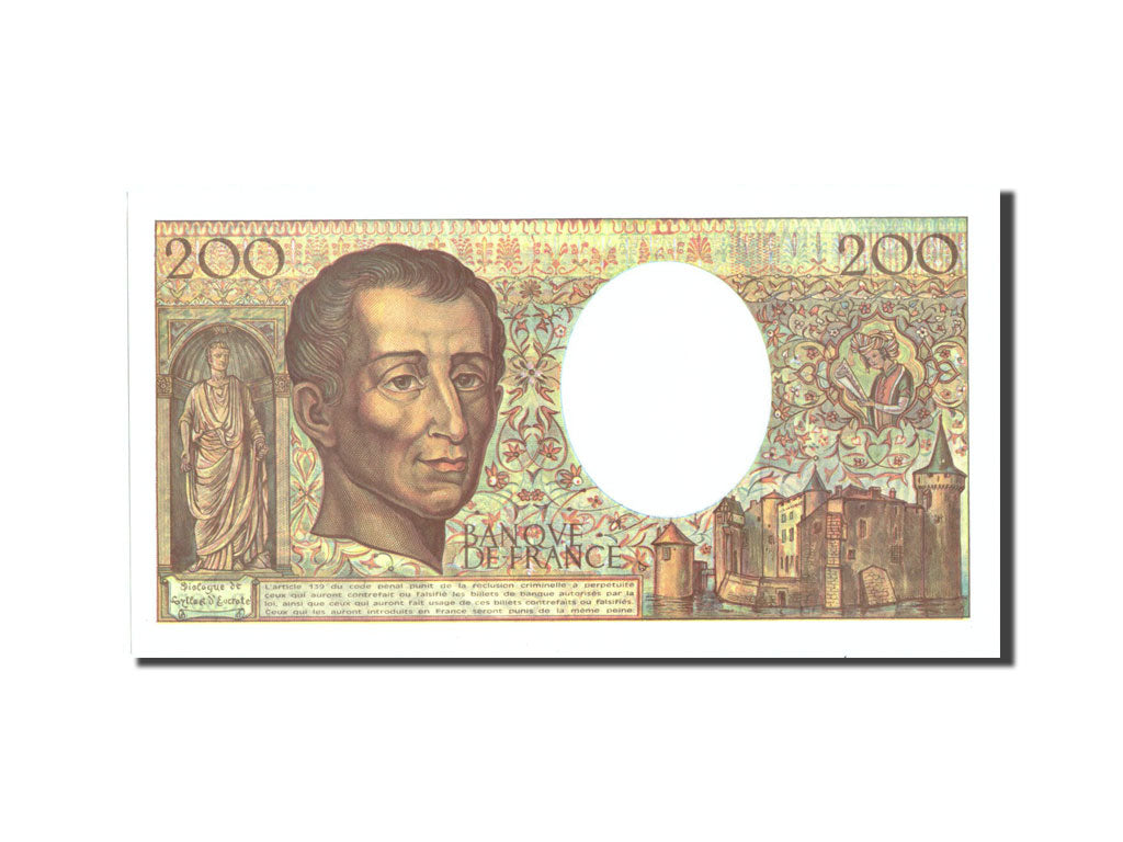 Billet, France, 200 Francs, 200 F 1981-1994 ''Montesquieu'', 1990, 1990, NEUF