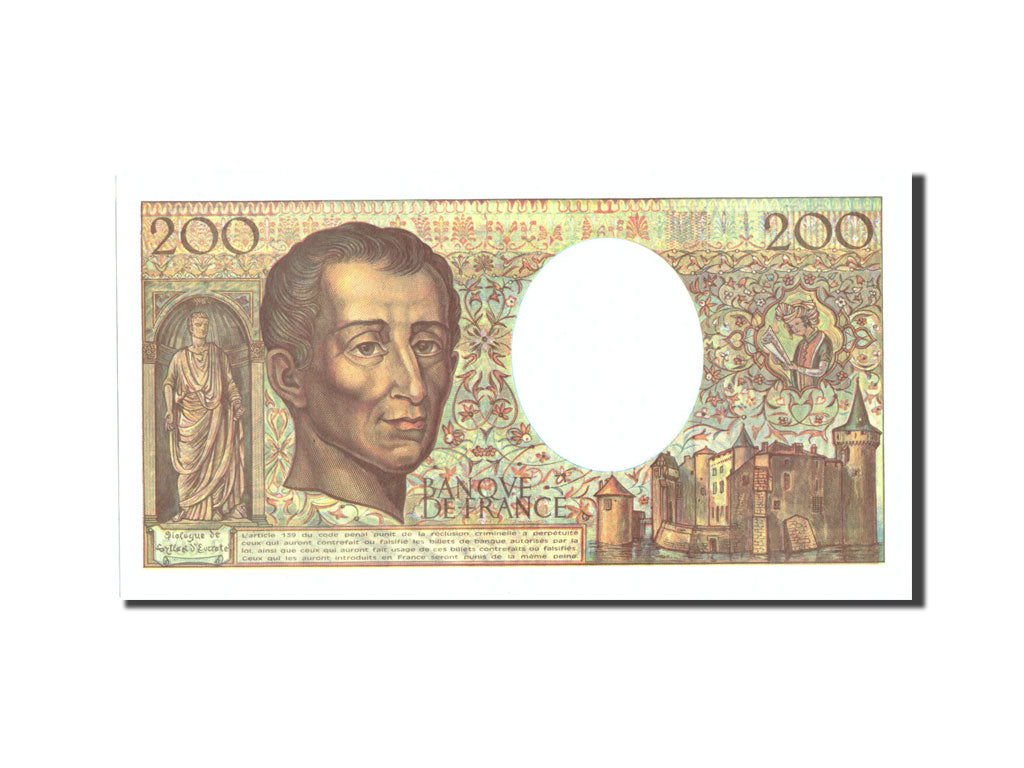 Billet, France, 200 Francs, 200 F 1981-1994 ''Montesquieu'', 1990, 1990, SPL+