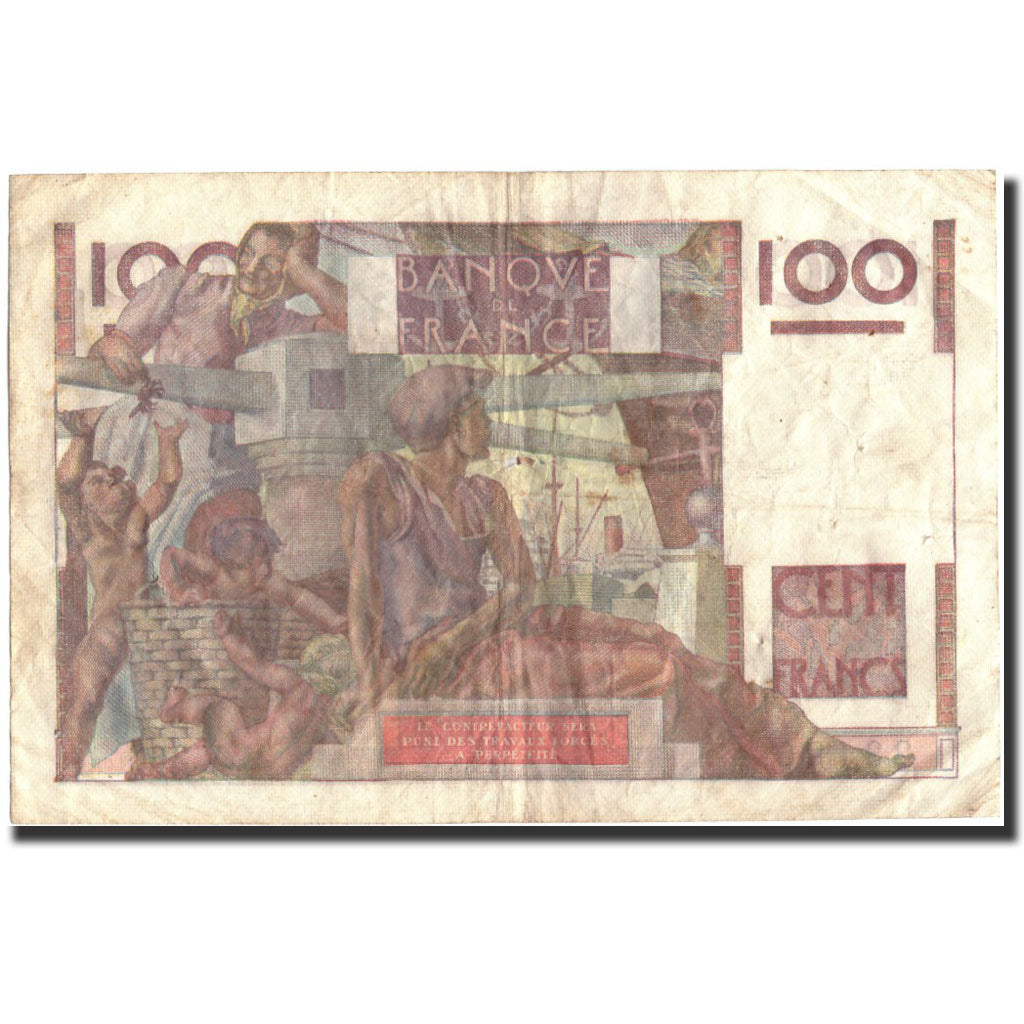 Banknote, France, 100 Francs, 100 F 1945-1954 ''Jeune Paysan'', 1950