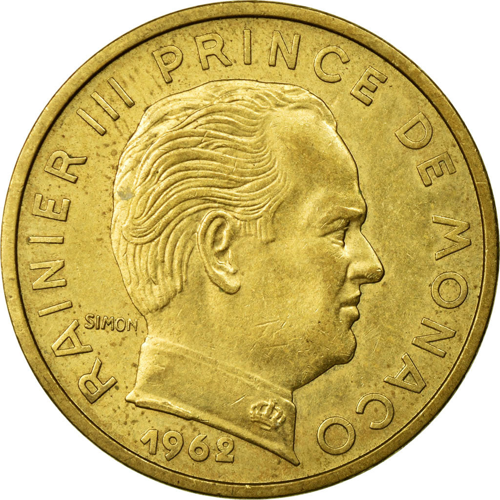 Coin, Monaco, Rainier III, 50 Centimes, 1962, AU(55-58), Aluminum-Bronze