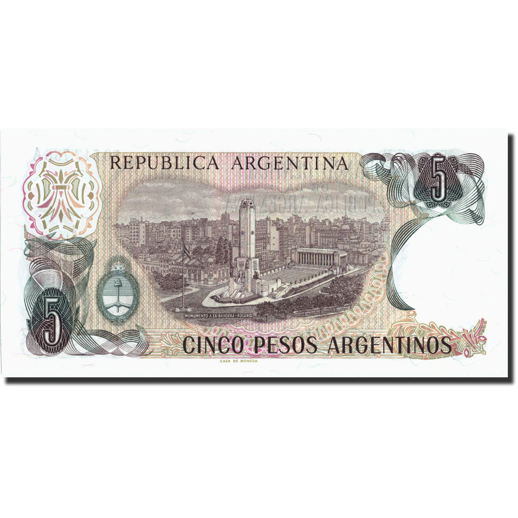 Geldschein, Argentinien, 5 Pesos Argentinos, Undated (1983-84), Undated