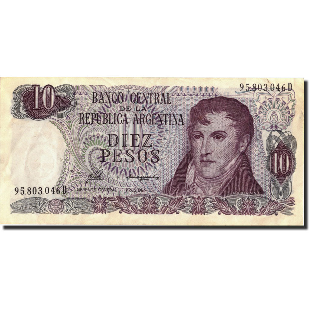 Billete, 10 Pesos, Undated 1976, Argentina, KM:300, Undated 1976, MBC