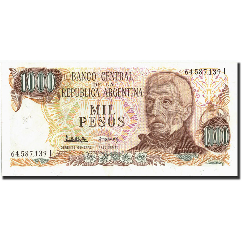 Banknote, Argentina, 1000 Pesos, Undated (1976-83), Undated (1976), KM:304b