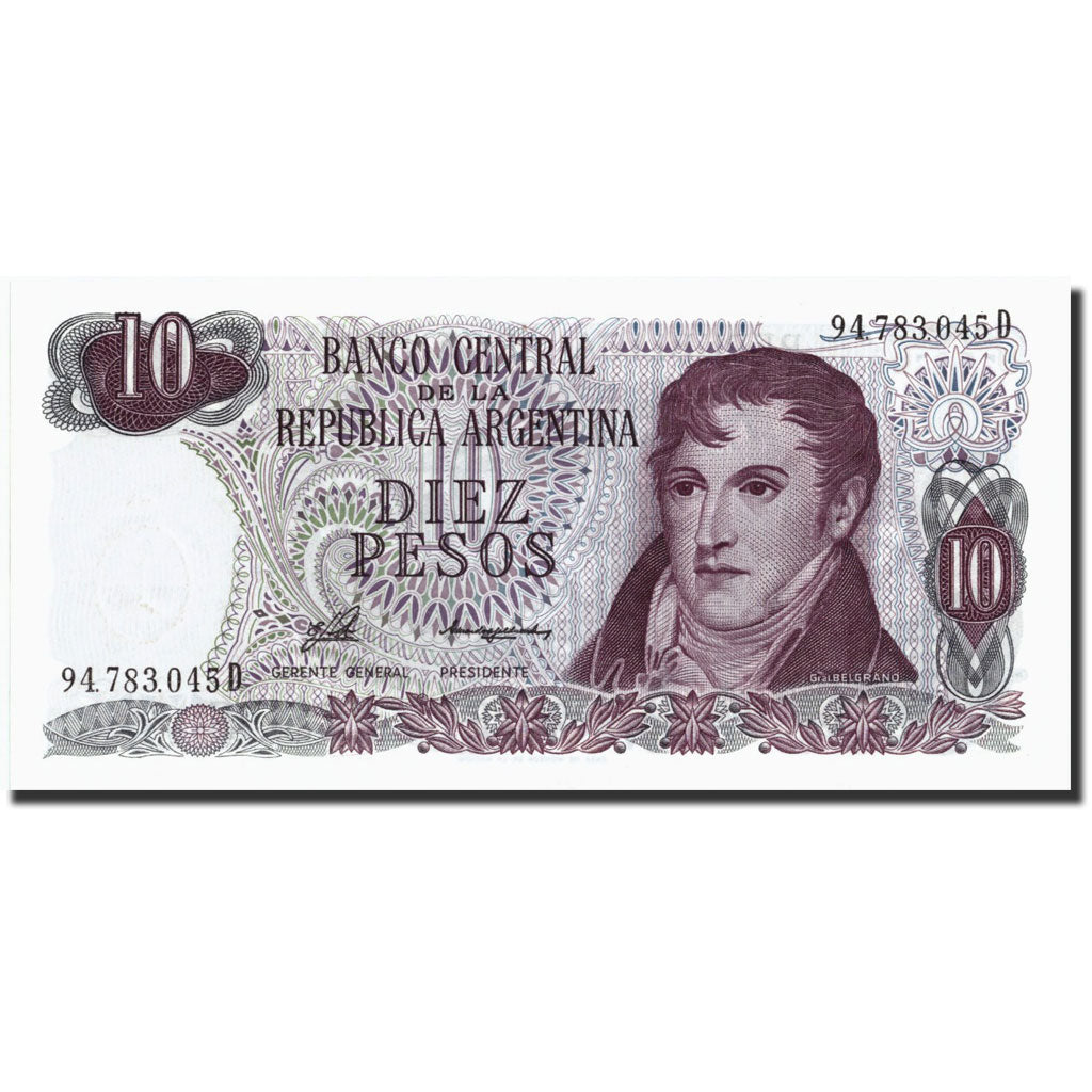 Billete, 10 Pesos, Undated 1976, Argentina, KM:300, Undated 1976, UNC