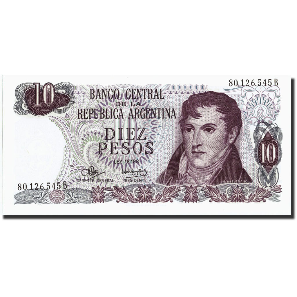 Banconote, Argentina, 10 Pesos, undated ( 1970-73), KM:289, undated ( 1970-73)