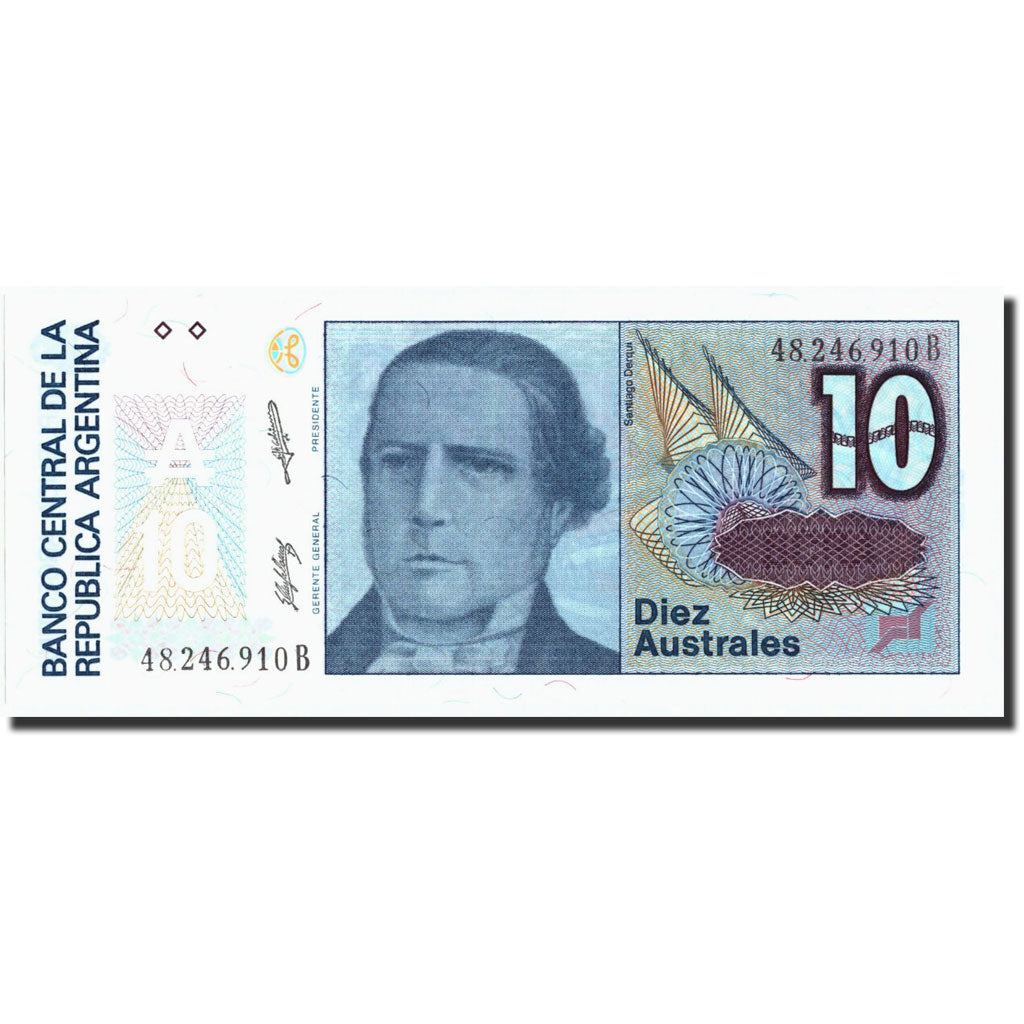 Banknote, Argentina, 10 Australes, Undated (1985-89), Undated (1985-1989)