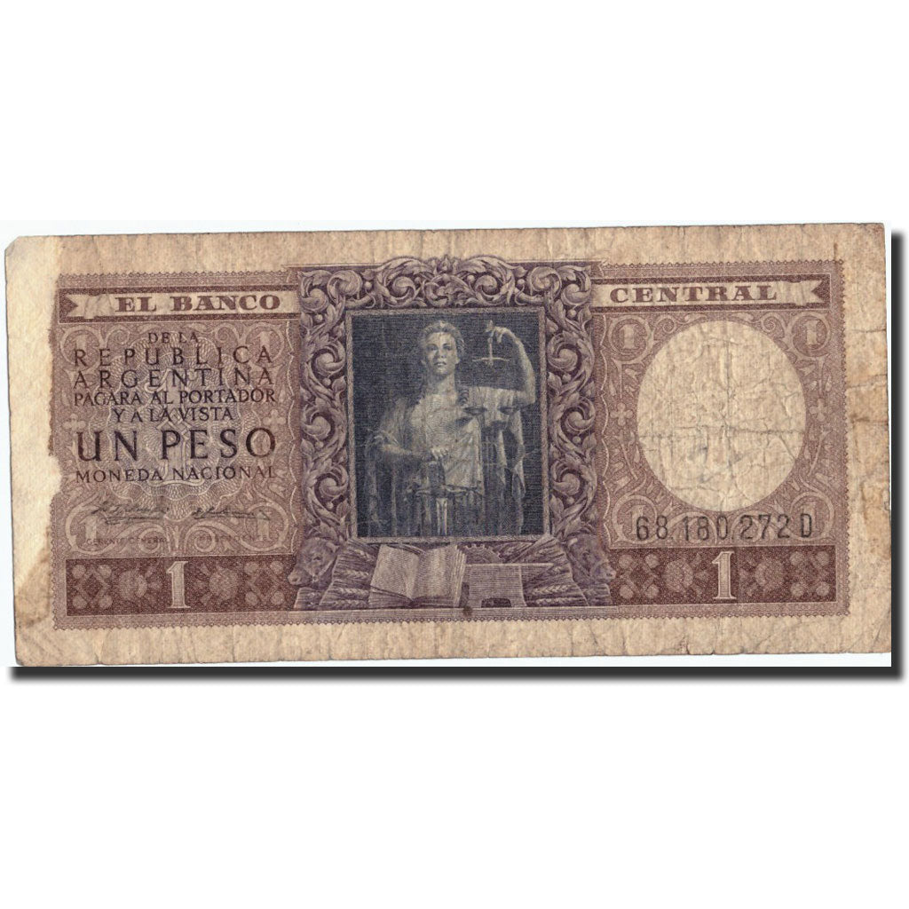 Geldschein, Argentinien, 1 Peso, Undated (1951-59), Undated (1951-59), KM:263a