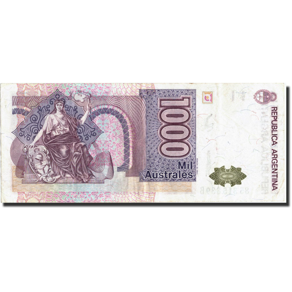 Geldschein, Argentinien, 1000 Australes, Undated (1988-90), Undated (1988-1990)