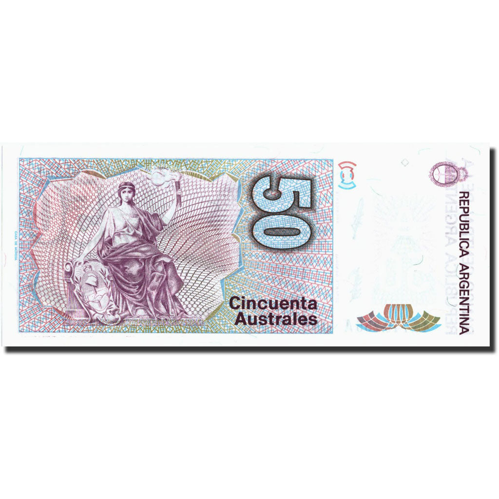Banknote, Argentina, 50 Australes, undated ( 1986-89), undated ( 1986-89)