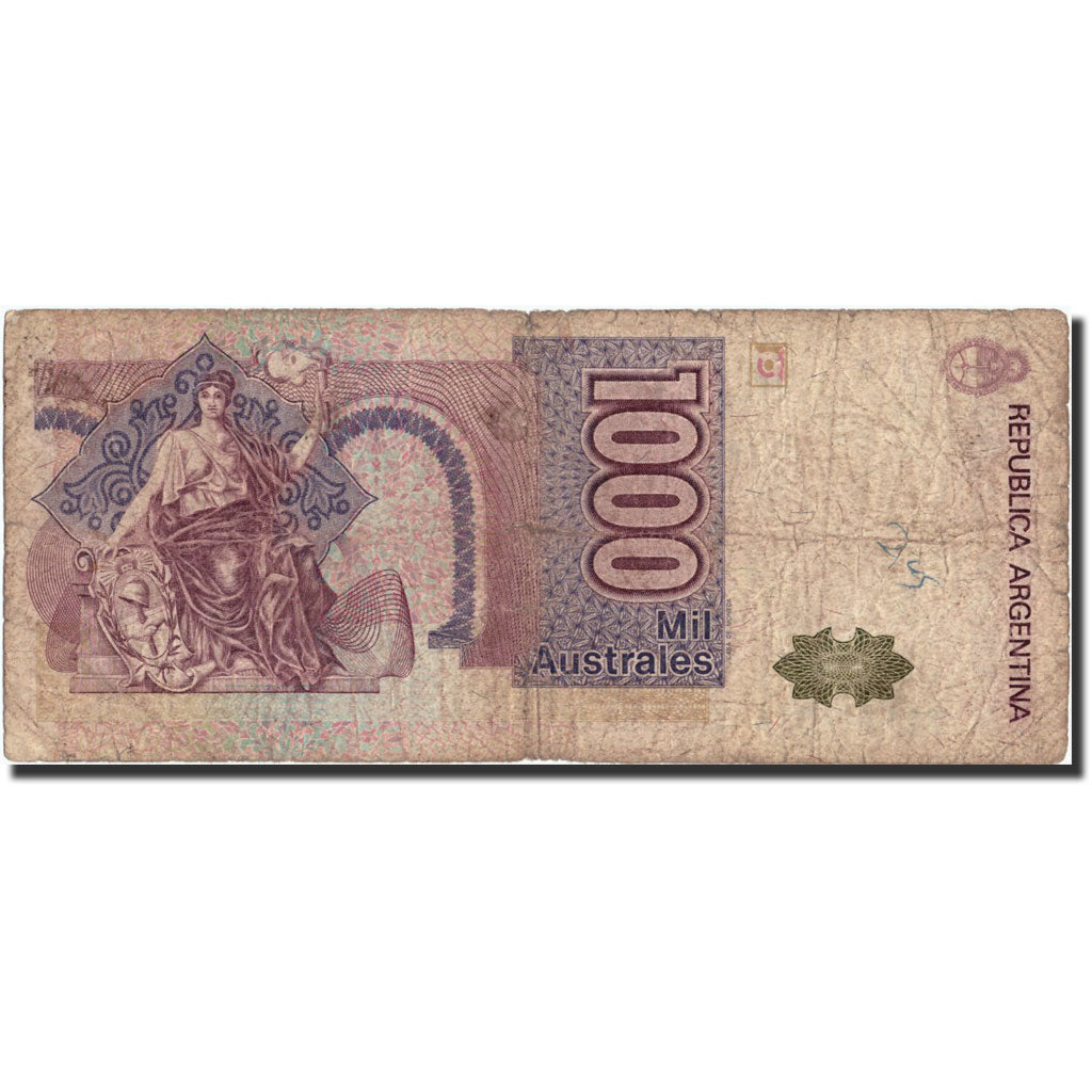 Geldschein, Argentinien, 1000 Australes, Undated (1988-90), Undated (1988-1990)