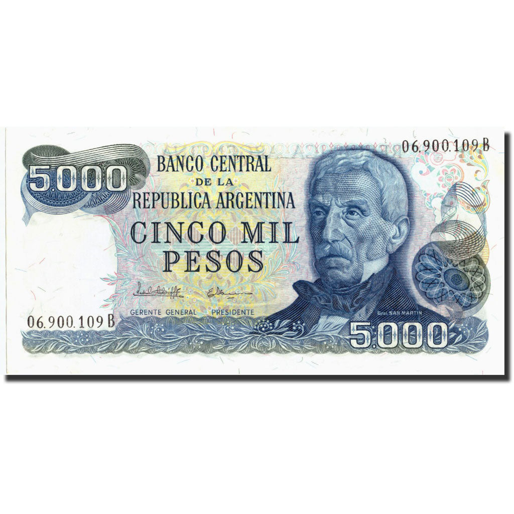 Geldschein, Argentinien, 5000 Pesos, Undated (1977-83), Undated (1977-1983)