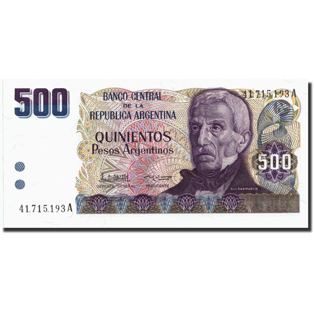 Geldschein, Argentinien, 500 Pesos Argentinos, undated 1984, undated 1984
