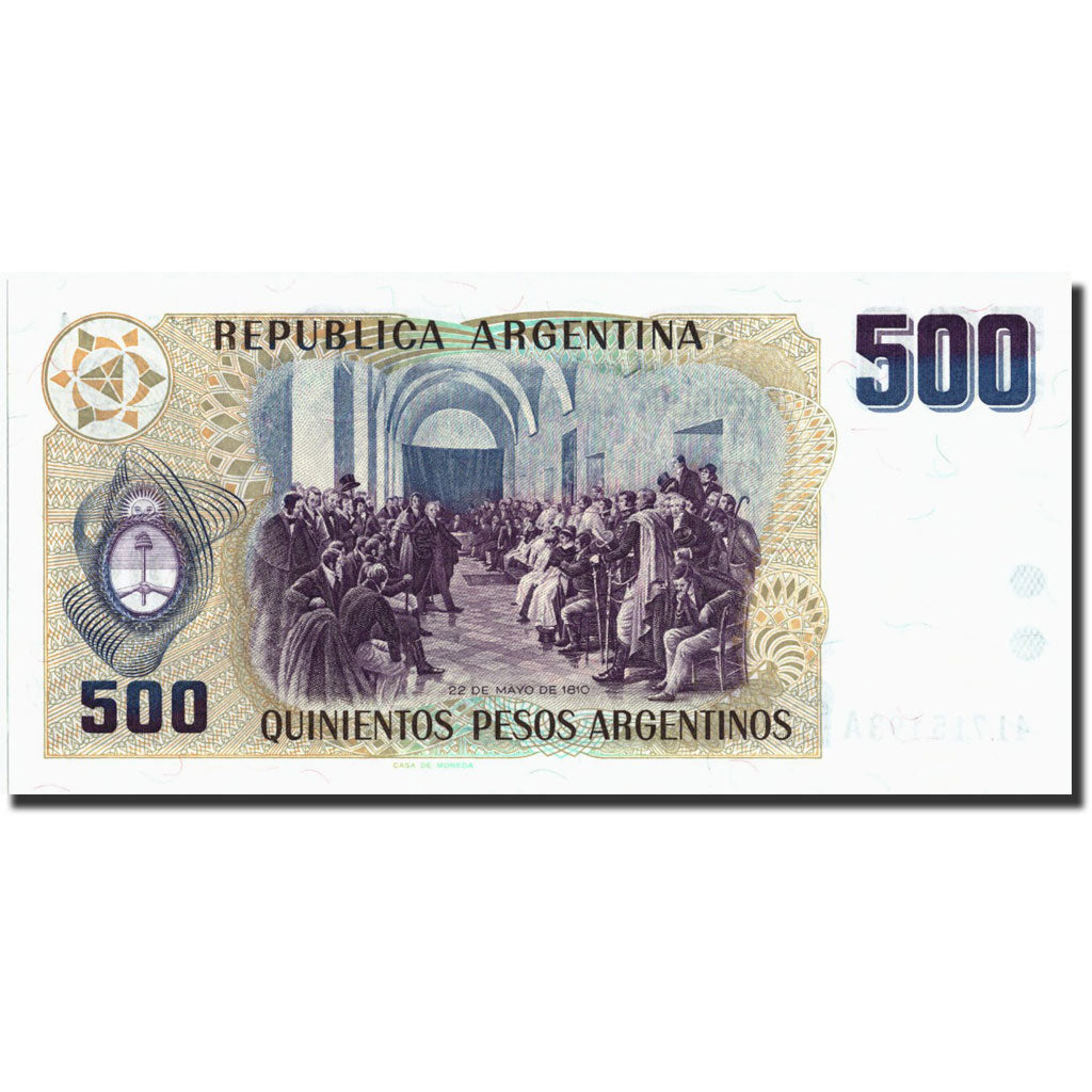 Geldschein, Argentinien, 500 Pesos Argentinos, undated 1984, undated 1984