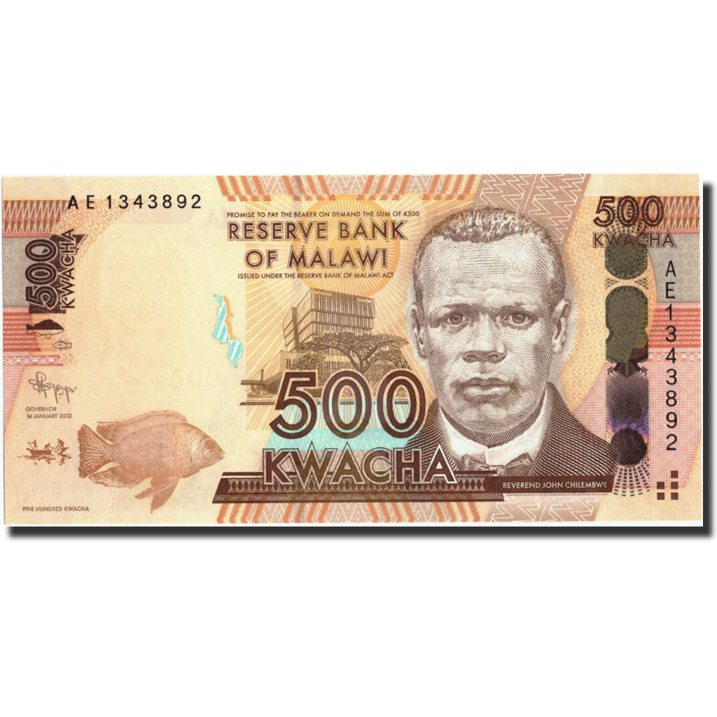 Banknote, Malawi, 500 Kwacha, 2012, 2012-01-01, KM:61, UNC(65-70)