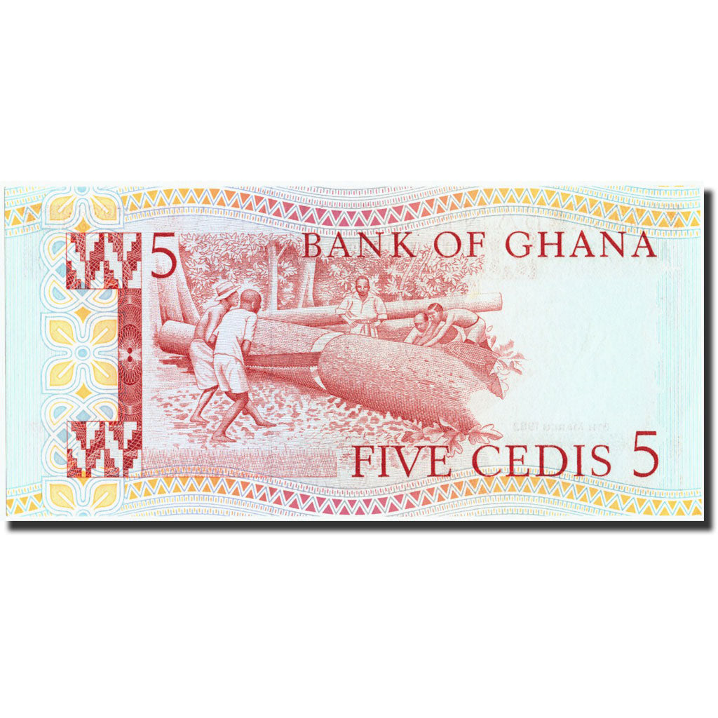 Billete, 5 Cedis, 1982, Ghana, KM:19c, 1982-03-06, UNC