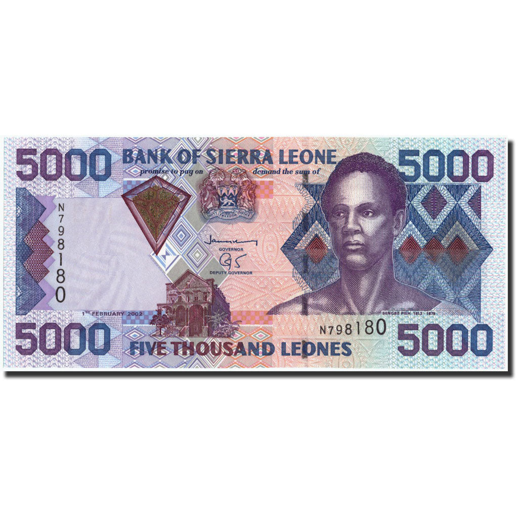 Billete, 5000 Leones, 2002, Sierra Leona, KM:27A, 2002-02-01, UNC