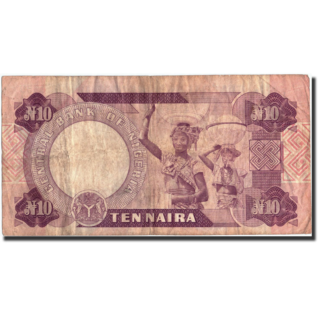 Billet, Nigéria, 10 Naira, Undated (1979-84), Undated, KM:21a, TB