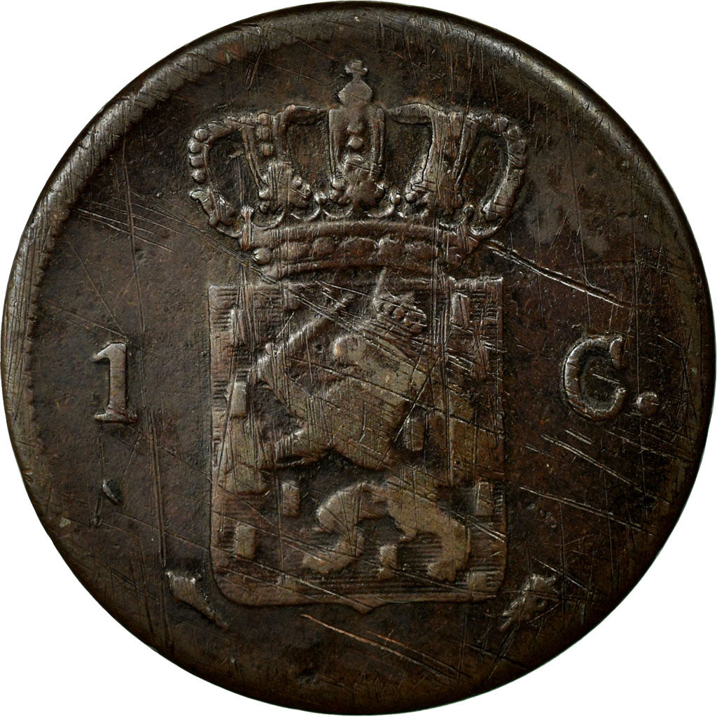 Coin, Netherlands, William I, Cent, 1827, VF(30-35), Copper, KM:47