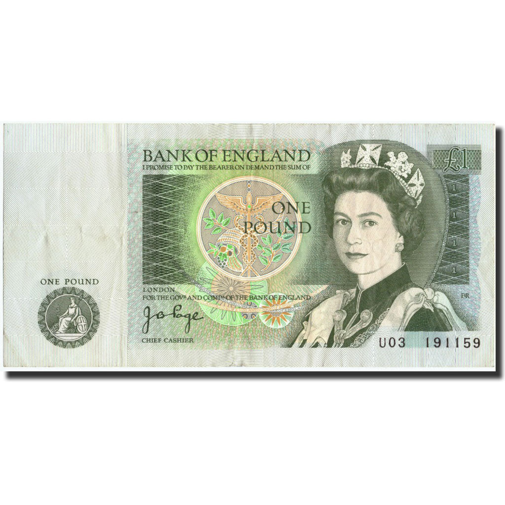 Banknote, Great Britain, 1 Pound, Undated (1978-84), Undated, KM:377a, EF(40-45)