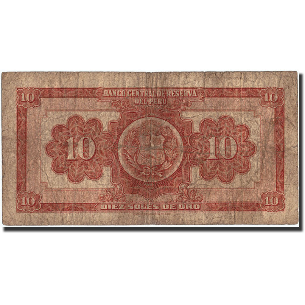 Banconote, Perù, 10 Soles De Oro, 1967, KM:84a, 1967-05-25, B