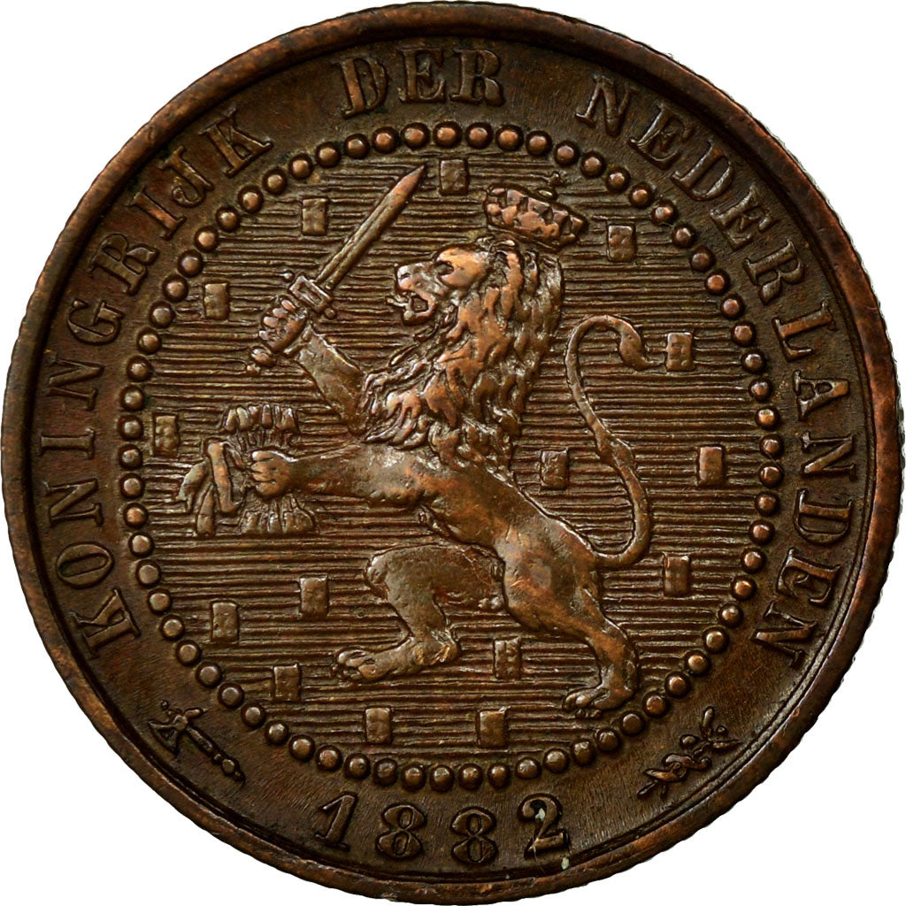 Moneta, Paesi Bassi, William III, Cent, 1882, SPL-, Bronzo, KM:107.1
