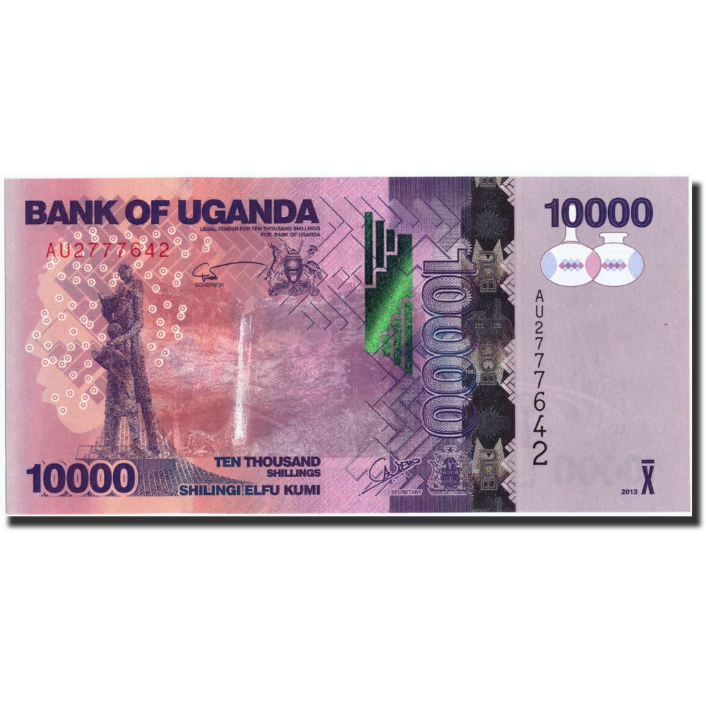 Banknote, Uganda, 10,000 Shillings, 2013, 2013, KM:52b, UNC(65-70)