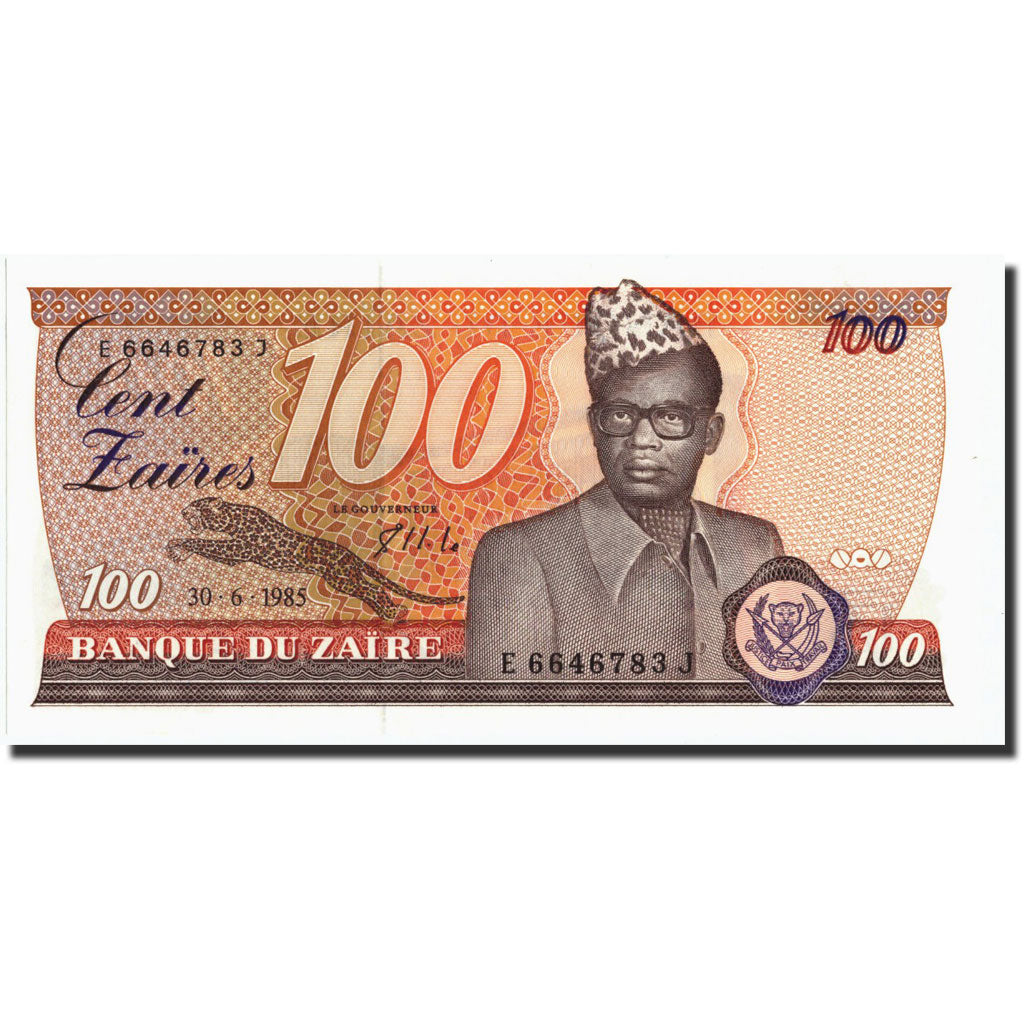 Biljet, Zaïre, 100 Zaïres, 1985, 1985-06-30, KM:29b, NIEUW