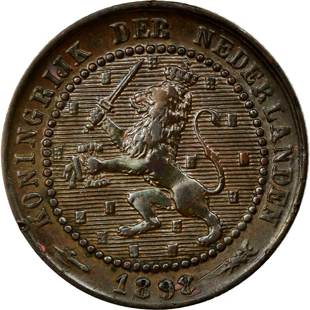 Coin, Netherlands, Wilhelmina I, Cent, 1898, AU(55-58), Bronze, KM:107.2