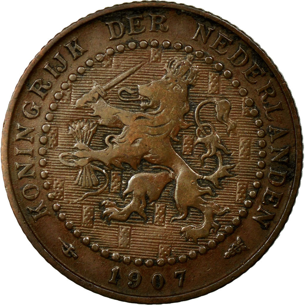 Coin, Netherlands, Wilhelmina I, Cent, 1907, VF(30-35), Bronze, KM:132.1