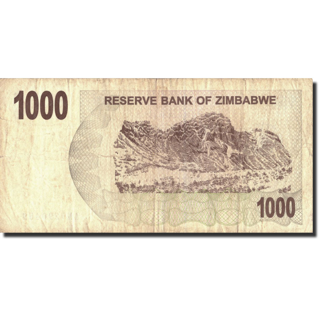 Geldschein, Simbabwe, 1000 Dollars, 2006, 2006-08-01, KM:44, S
