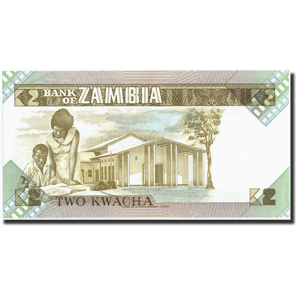 Billet, Zambie, 2 Kwacha, Undated (1980-88), Undated, KM:24c, NEUF